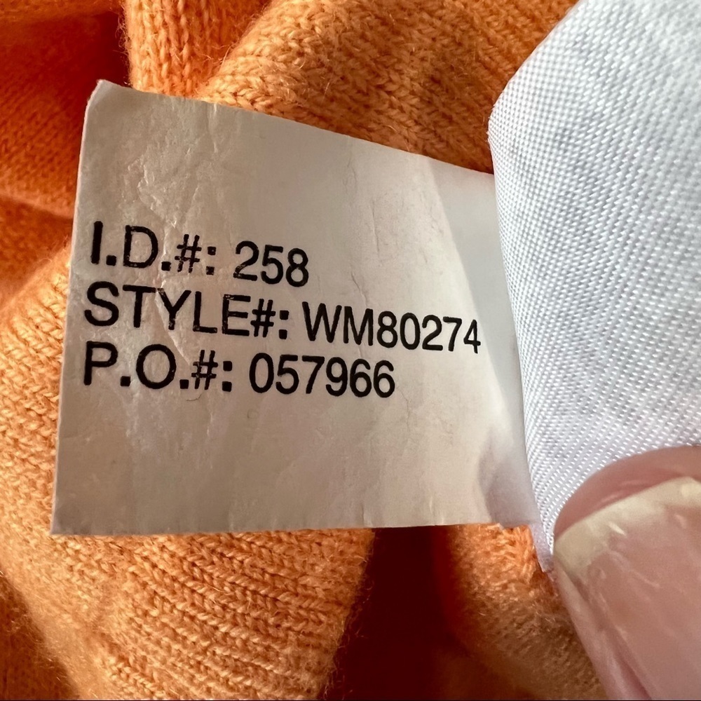 Ashworth Cashmere Blend Soft Orange Sweater Women’s Medium - Picture 7 of 8